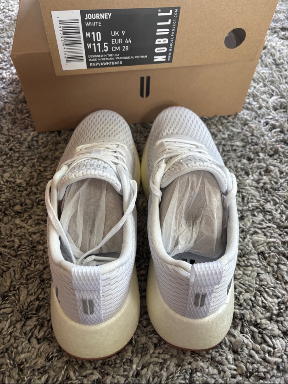 NOBULL Journey Shoes - White NWT never worn, size 10 (44) - Picture 3 of 4